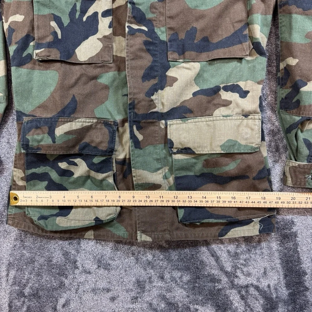VTG US Army Coat Woodland Camo Combat Jacket BDU Extra Small Regular Military